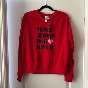 NWT Anthropologie Maeve x Daniela Berkout More Amore Sweatshirt. Sz S